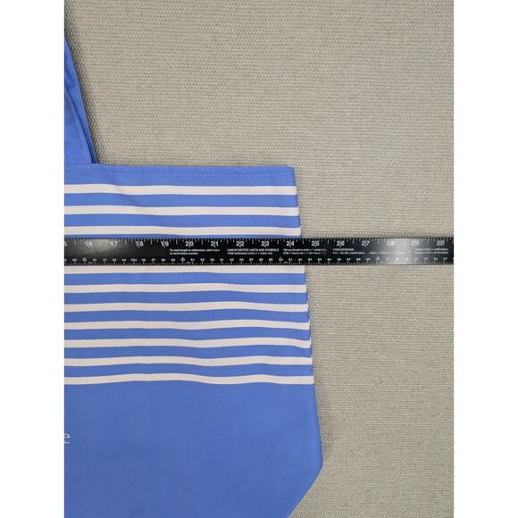 Kate Spade Striped Reusable Tote Blue Bag Shopping - Picture 2 of 5